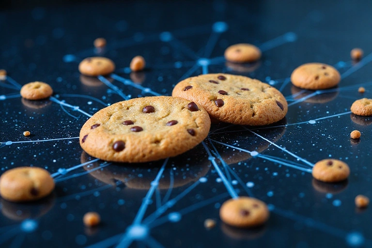 Grafika przedstawiająca ciasteczka internetowe (cookies)
